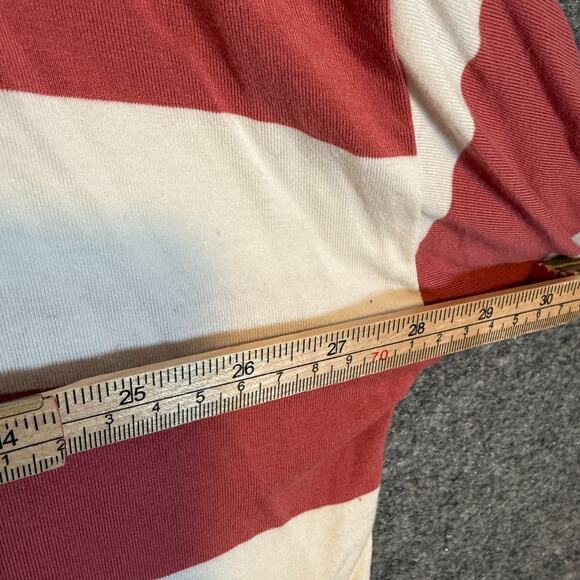 Old Navy Shirt Womens 2XL XXL Tshirt Orange White Striped Luxe Oversized Crop - Picture 5 of 6